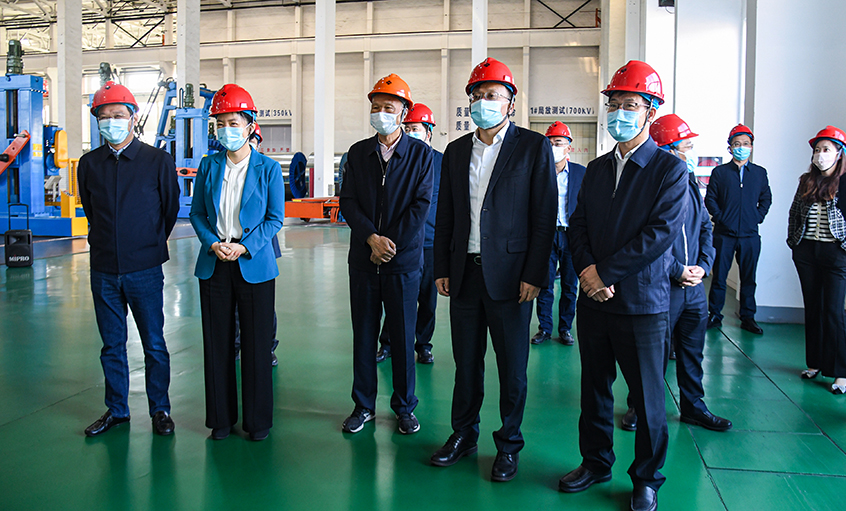 江蘇省副省長(zhǎng)胡廣杰一行來(lái)上上電纜調(diào)研